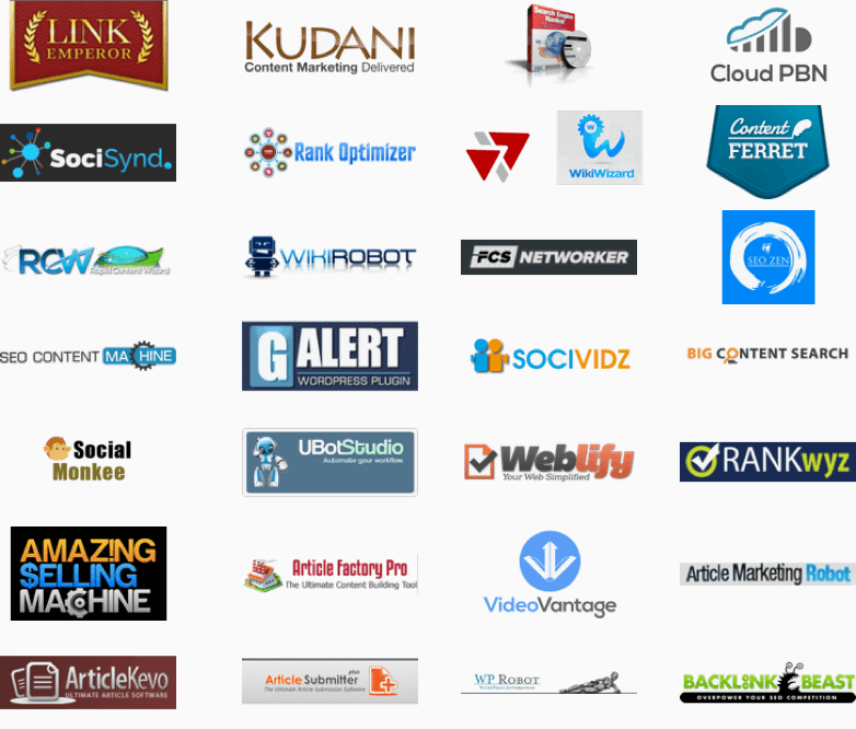 Spin Rewriter - Logos of Integration Partners