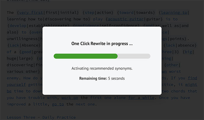 Step 2: One Click Rewrite