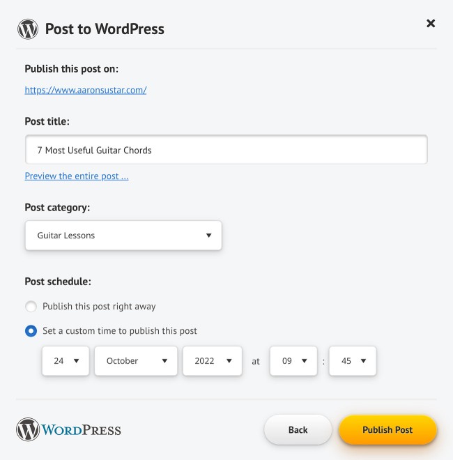 Publish your articles without leaving your Spin Rewriter account